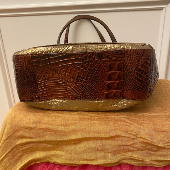 Brahmin Marianna Rose Gold Provence, embossed genuine leather Tote/Satchel. - Picture 5 of 12